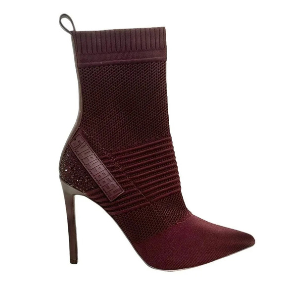 STEVE MADDEN MAXWELLE Women's Heeled Ankle Sock Boots - Picture 3 of 6